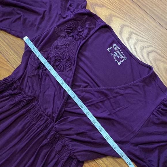 Motherhood Maternity women’s purple nursing dress, bell s/s elastic waist S/P - Picture 10 of 15